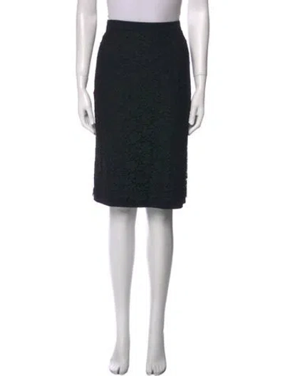 Pre-owned Dolce & Gabbana Raw-edge Trim Knee-length Skirt In Black
