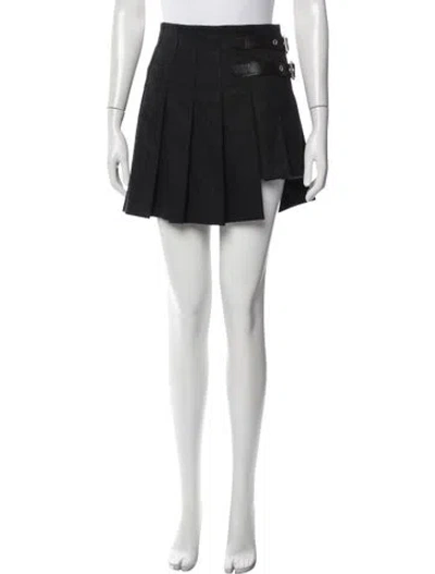 Pre-owned Dolce & Gabbana Raw-edge Trim Mini Skirt In Gray