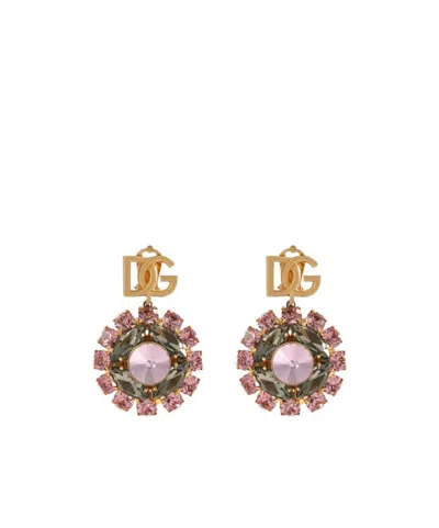 Dolce & Gabbana Dolce  Gabbana Re Edition Clip Earrings In Burgundy