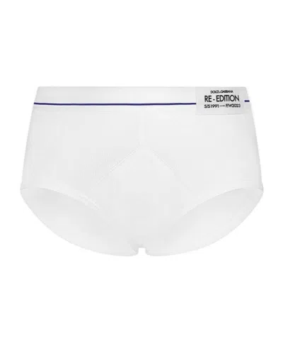 DOLCE & GABBANA DOLCE  GABBANA LOGO-PATCH KNITTED BRIEFS
