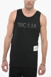 DOLCE & GABBANA RE-EDITION COTTON SICILIA TANK TOP WITH PRINT