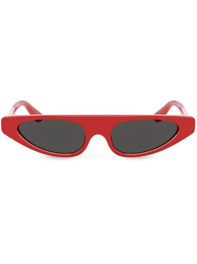 Dolce & Gabbana Re-edition Dna Cat-eye Frame Sunglasses In Red