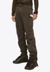 Dolce & Gabbana Re-edition Label Cargo Pants In Brown