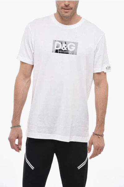 Dolce & Gabbana Re-edition Printed T-shirt With Logo Patch In White