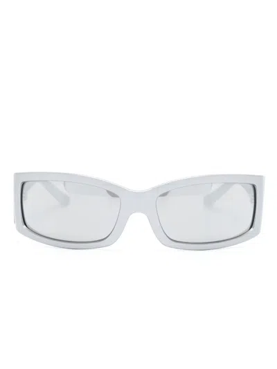 Dolce & Gabbana Re-edition Rectangle-frame Tinted Sunglasses In Silver