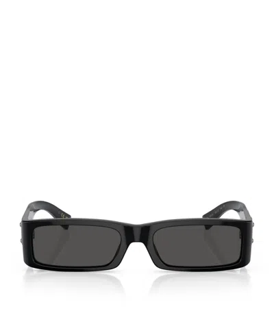 Dolce & Gabbana 0dg4444 Rectangle-frame Acetate Sunglasses In Black