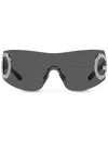 Dolce & Gabbana Re-edition Shield-frame Sunglasses In Schwarz