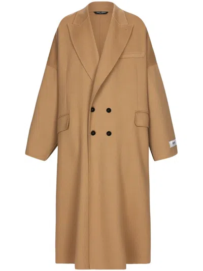 Dolce & Gabbana Re-edition S/s 1991 Double-breasted Cashmere Coat In Neutrals