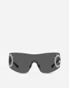Dolce & Gabbana Re-edition Shield-frame Sunglasses In Black