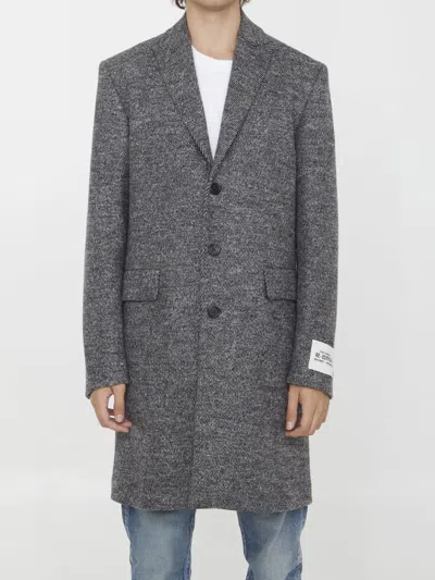 Dolce & Gabbana Re-edition Wool Coat In Gray