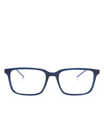 Dolce & Gabbana Rectangle-frame Glasses In Blue