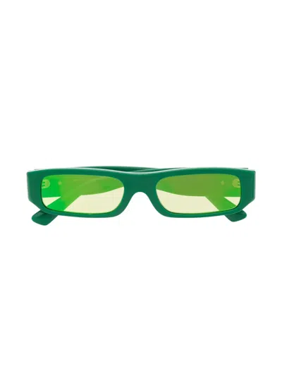 Dolce & Gabbana Kids' Rectangle-frame Mirrored Sunglasses In Green