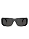 Dolce & Gabbana Acetate Rectangle Sunglasses In Black