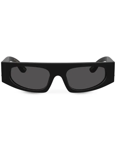 Dolce & Gabbana Rectangle-frame Sunglasses In Black