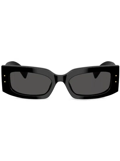Dolce & Gabbana Rectangle-frame Sunglasses In Black