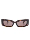 Dolce & Gabbana Rectangle-frame Sunglasses In Brown