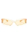 Dolce & Gabbana Rectangle-frame Sunglasses In Nude