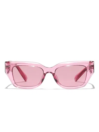 Dolce & Gabbana Rectangle-frame Sunglasses In Pink