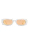 Dolce & Gabbana Dg Charms Rectangle-frame Sunglasses In White
