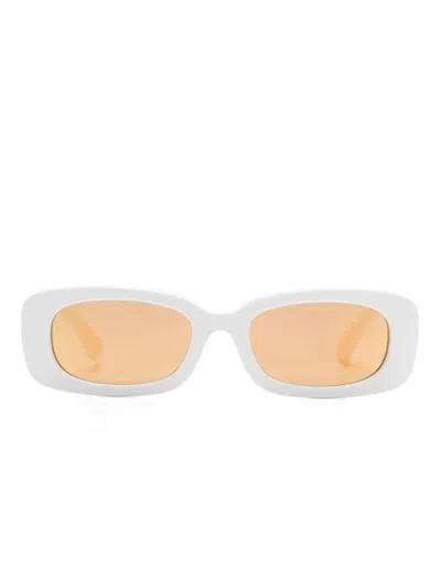 Dolce & Gabbana Kids' Dg Charms Rectangle-frame Sunglasses In White