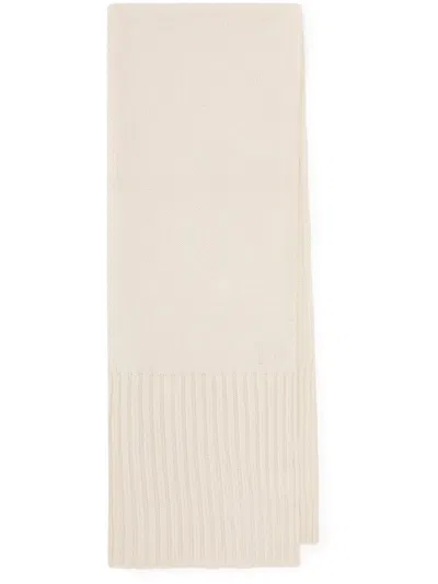 Dolce & Gabbana Rectangle Knitted Scarf In Neutrals