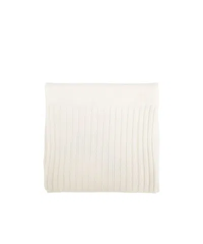 Dolce & Gabbana Rectangle Knitted Scarf In White