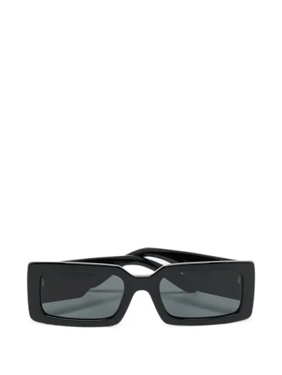 Pre-owned Dolce & Gabbana Rectangle-frame Sunglasses In Black