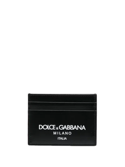 Dolce & Gabbana Rectangular Black Calf Leather Card Holder