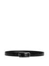 Dolce & Gabbana Rectangular-buckle Leather Belt In Black
