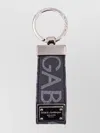 Dolce & Gabbana Coated Canvas Keychain With All-over Lettering Logo