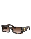 Dolce & Gabbana Rectangular Sunglasses, 53mm In Havana/brown Gradient