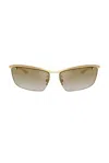 Dolce & Gabbana Rectangular Sunglasses In Gold