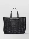 Dolce & Gabbana Rectangular Woven Crochet Tote Bag Handles
