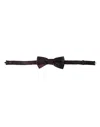 Dolce & Gabbana Red Black Floral Adjustable Neck Men Bow Tie In Black