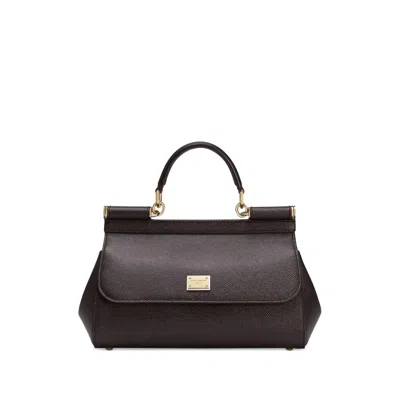 Dolce & Gabbana Red Brown Tote Bags