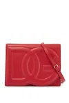 Dolce & Gabbana Dg Logo Crossbody Bag In Calf Leather In Red