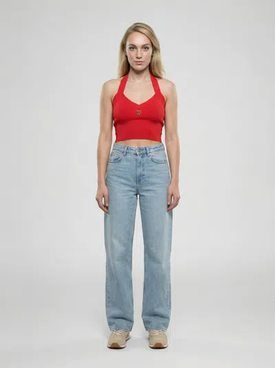 Dolce & Gabbana Red Cashmere Tank Women's Tops