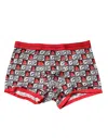 Dolce & Gabbana Red Cotton Logo Print Regular Boxer Underwear In Multi