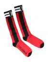 Dolce & Gabbana Red Cotton Stretch Printed Socks In Multi