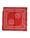 Dolce & Gabbana Red Dg Sacred Heart Cotton Foulard 51cm X 49cm  Scarf In Red