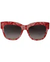 Dolce & Gabbana Elegant Red Lace Detail Sunglasses