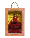 Dolce & Gabbana Red Dress Ceramic Porcelain Fashion Box Leather Sicily Dolls In Red
