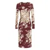 Dolce & Gabbana I Live In A Sheath Dress Made Of Silk Charmeuse. In Multi