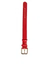 Dolce & Gabbana Red Exotic Leather Gold Tone Metal Buckle Women Armband In Red