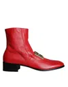 Dolce & Gabbana Nappa Leather Ankle Boots With Dg Logo