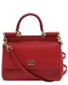 Dolce & Gabbana Red Leather Small Sicily Top Handle Bag (authentic Pre-loved)