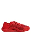 Dolce & Gabbana Red Logo Lace Low Top Ns1 Sneakers Women's Shoes In Red
