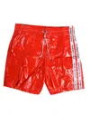 Dolce & Gabbana Red Nylon Drawstring Beachwear Shorts Swimwear In Red