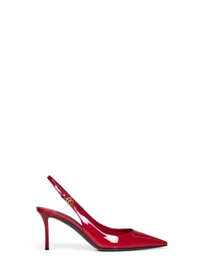 Dolce & Gabbana Red Patent Leather Slingback Pumps