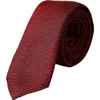 Dolce & Gabbana Red Patterned 100% Silk Adjustable Men Tie In Red
